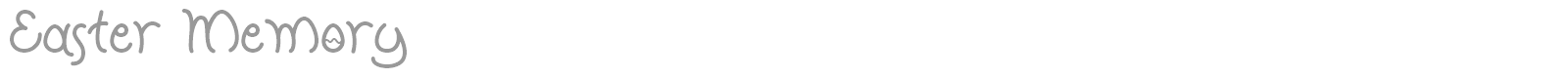 Easter Memory font preview